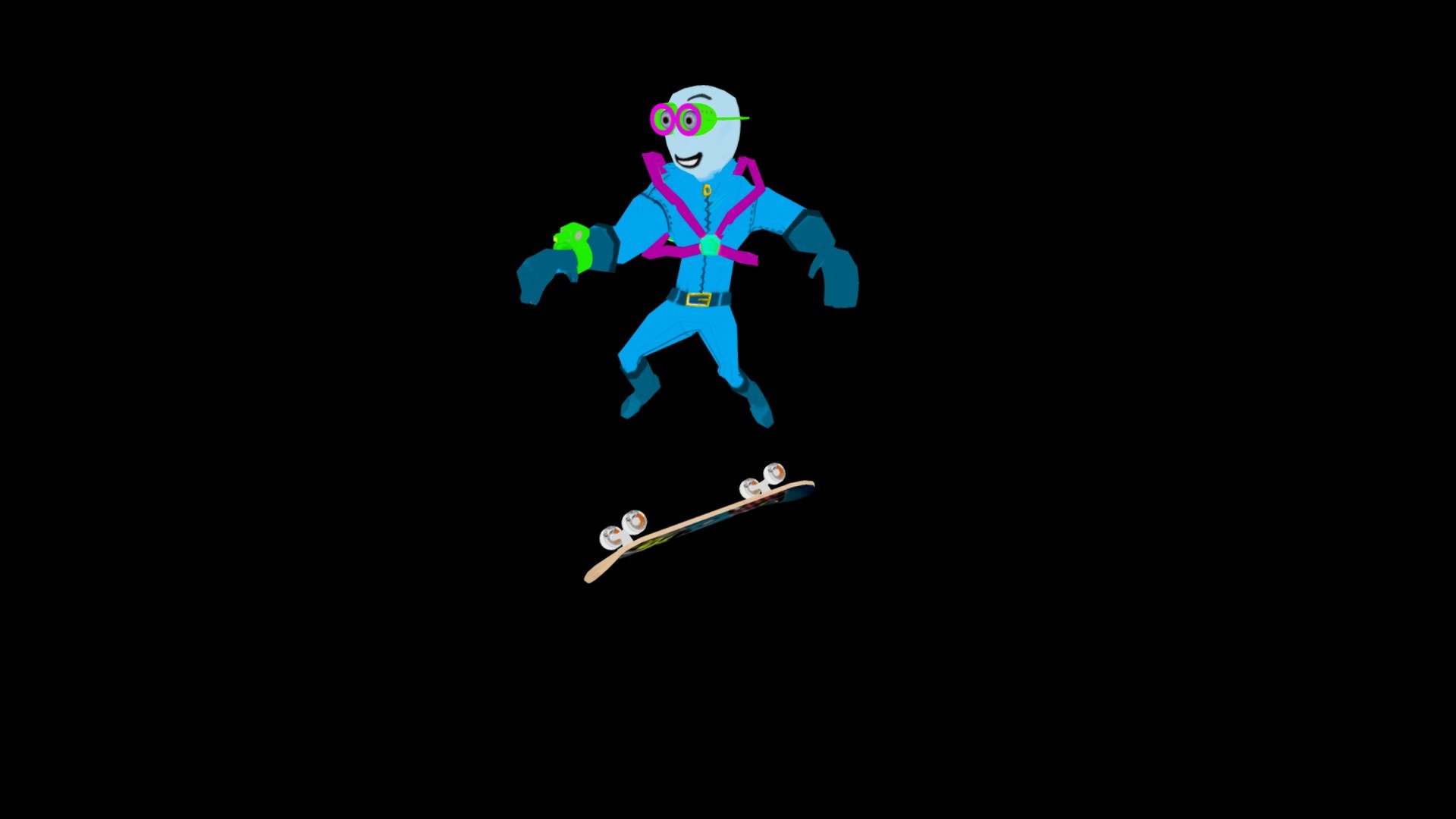 Character for a skateboarding game