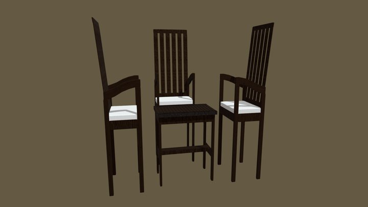 The Backrooms Chairs 3D Model