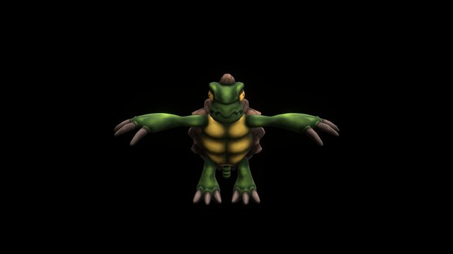 SDT - Normal Arm Rock Shell Turtle 3D Model