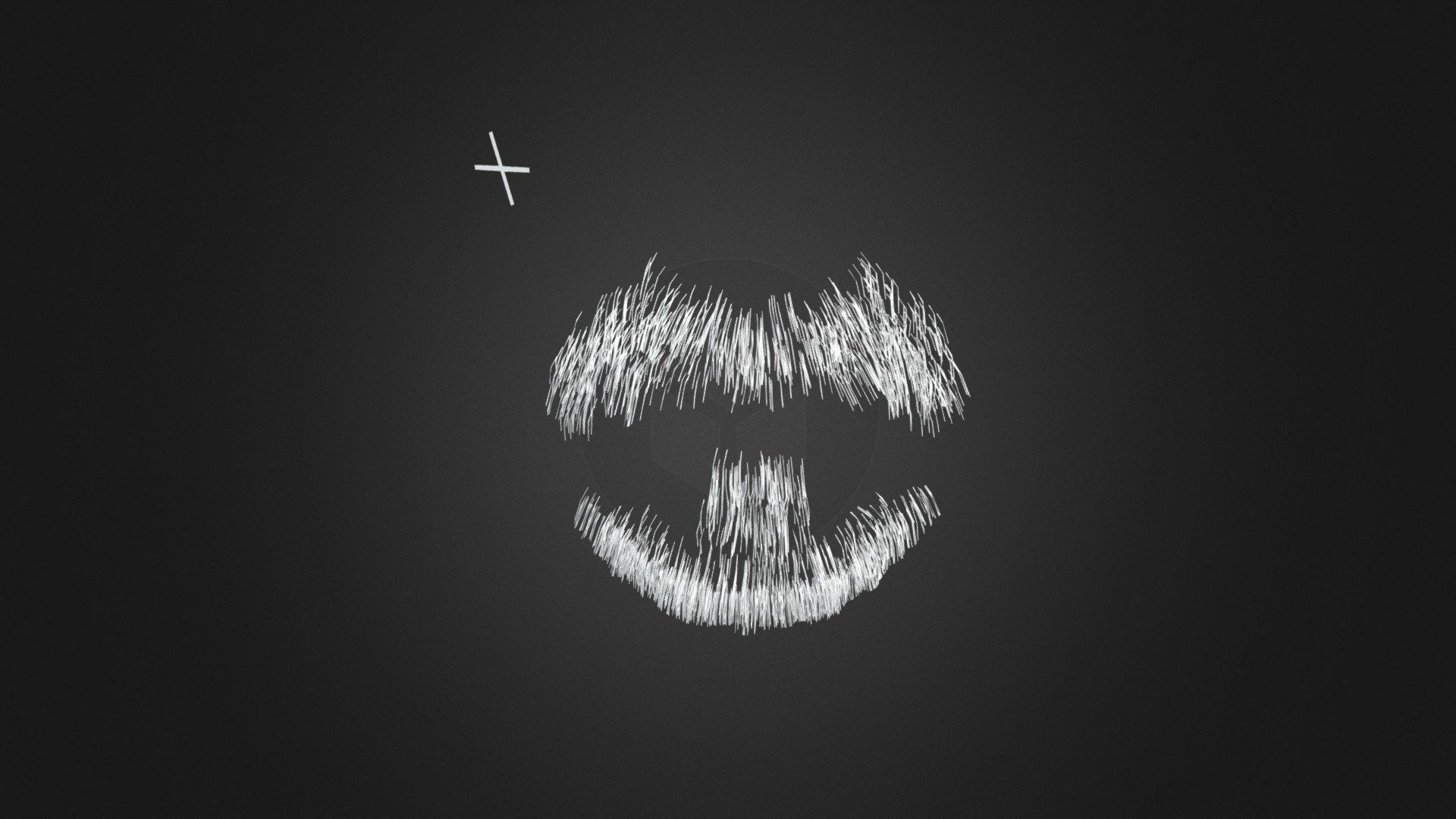 moustache and beard hair mesh