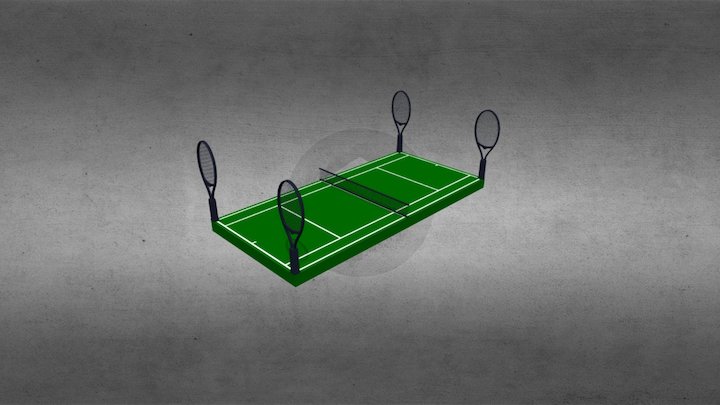 Tennis Court 3D Model