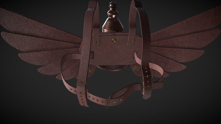 Steampunk Wings (Dark) 3D Model
