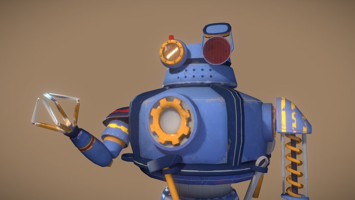 DAE Robuddy - Braun Aesthetic Mechanic 3D Model