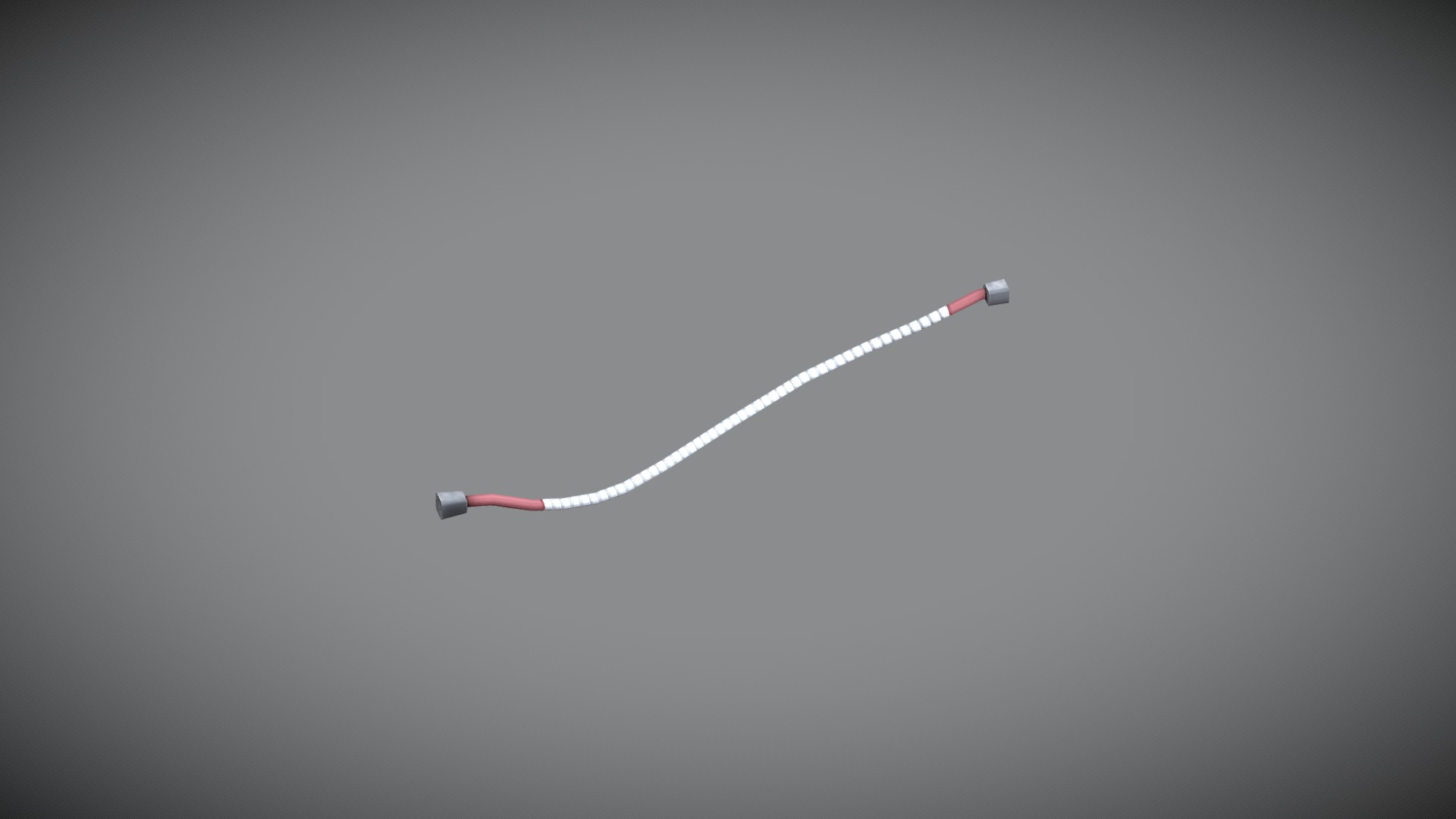 3D model Sci-Fi Lab Pack AAA: Cable C - This is a 3D model of the Sci-Fi Lab Pack AAA: Cable C. The 3D model is about a white and red sword.