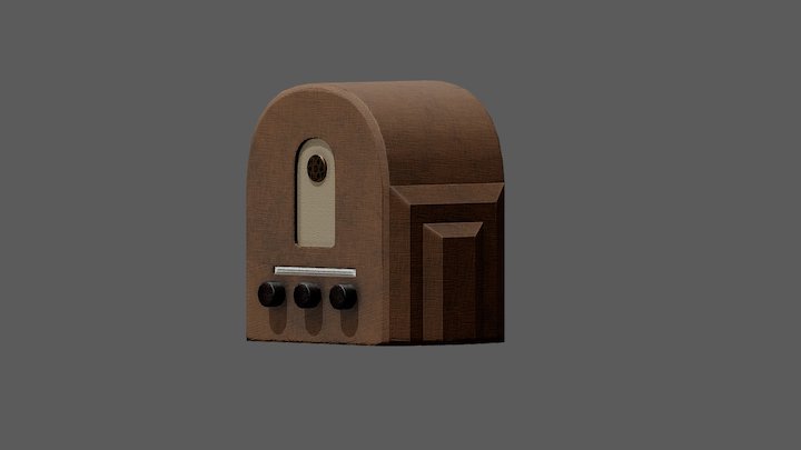 Retro-Radio 3D Model