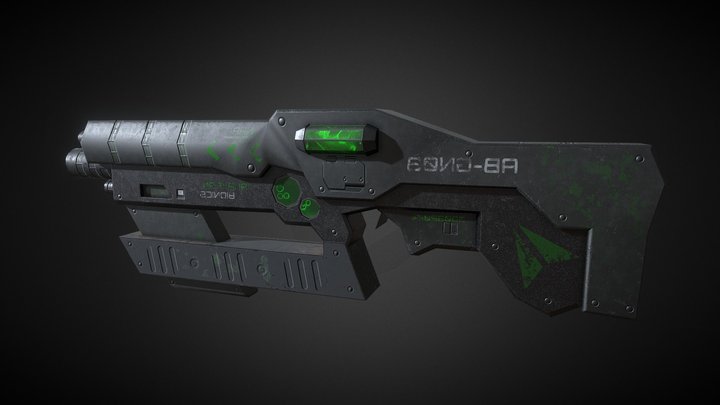 Futuristic Shotgun 3D Model