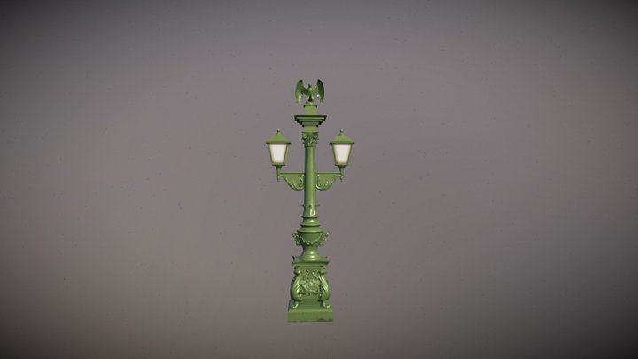 Classic Street Lamp (old bridge Szeged 1883) 3D Model
