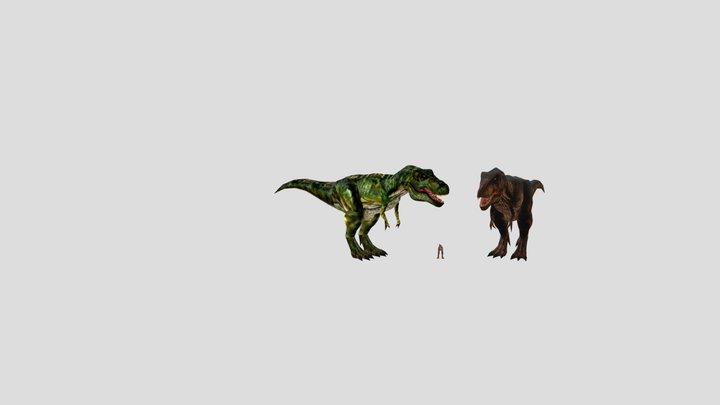TLWJP(Arcade) T- Rex Family 3D Model