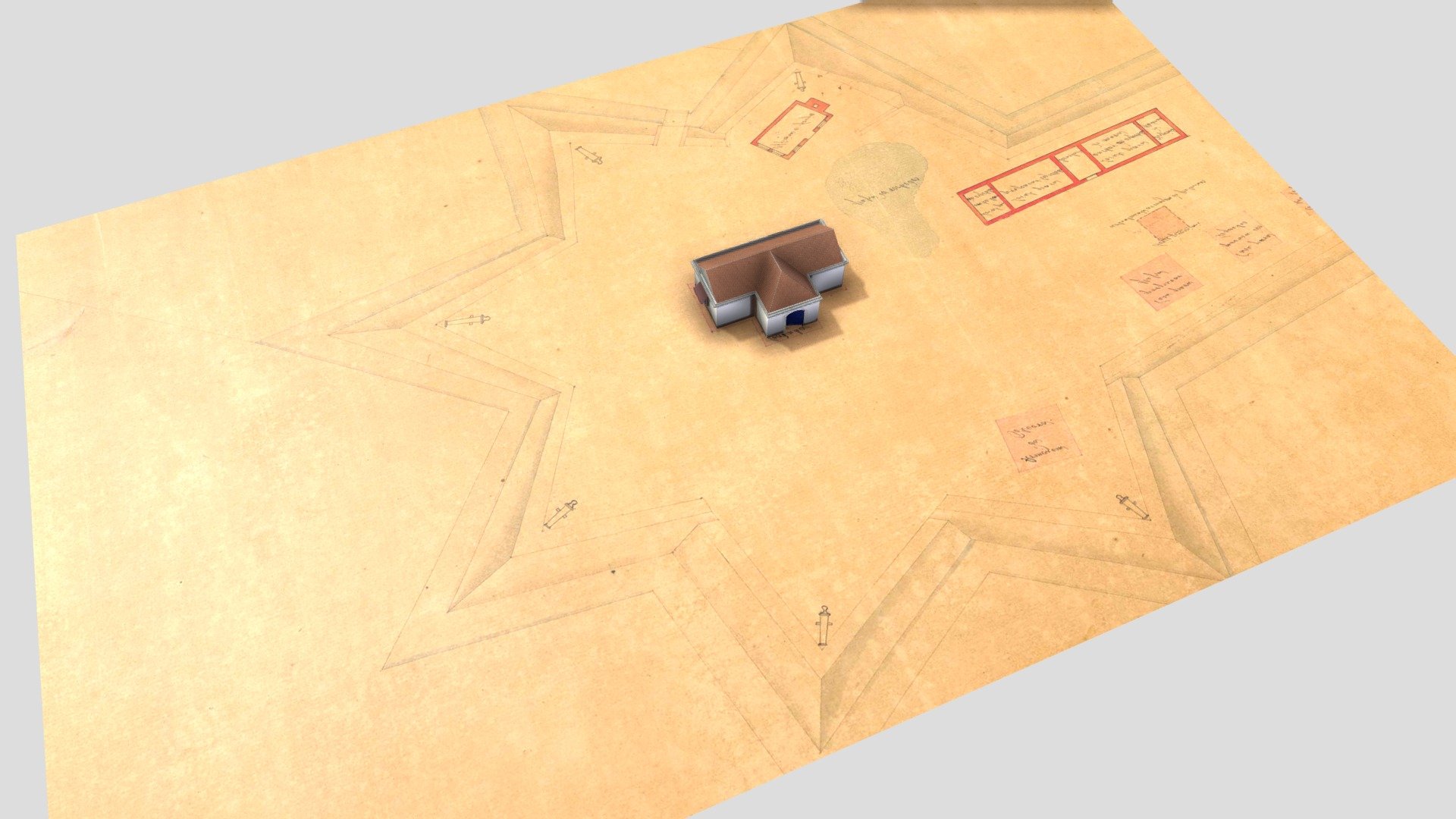 Casinha do Quartel — Sketchfab embed 3D viewer