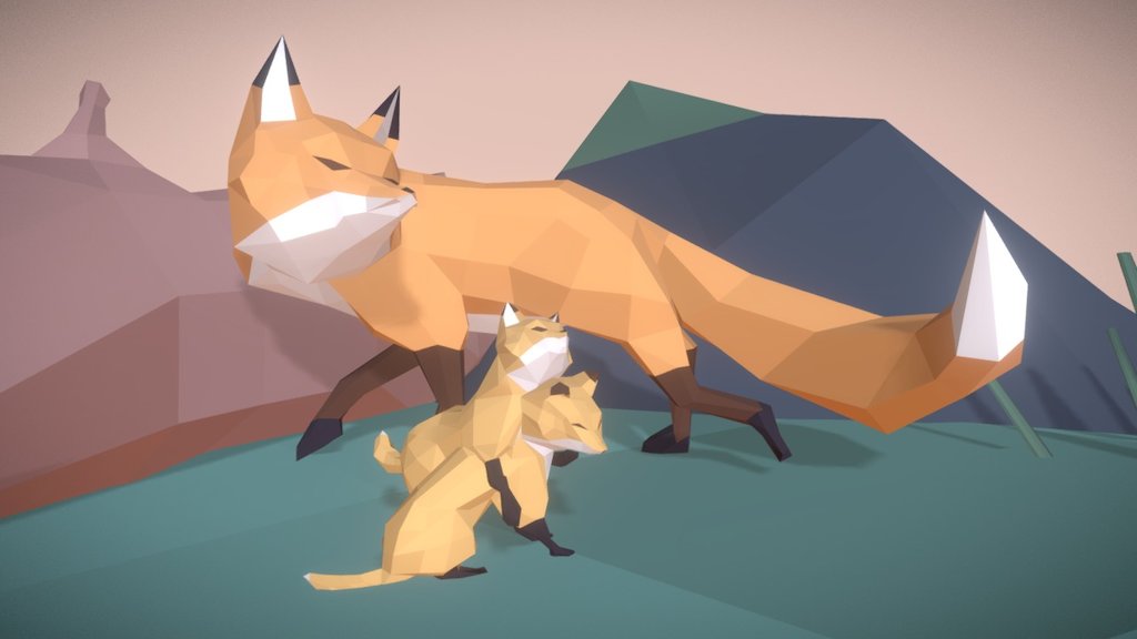 Foxes in Forest