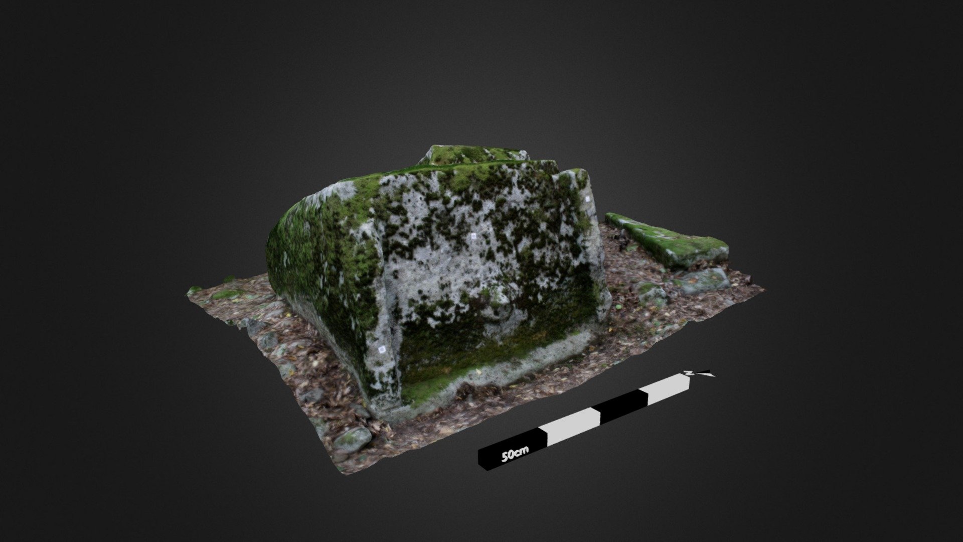 Trough-shaped dolmen Phabguchel-6 (detailed)