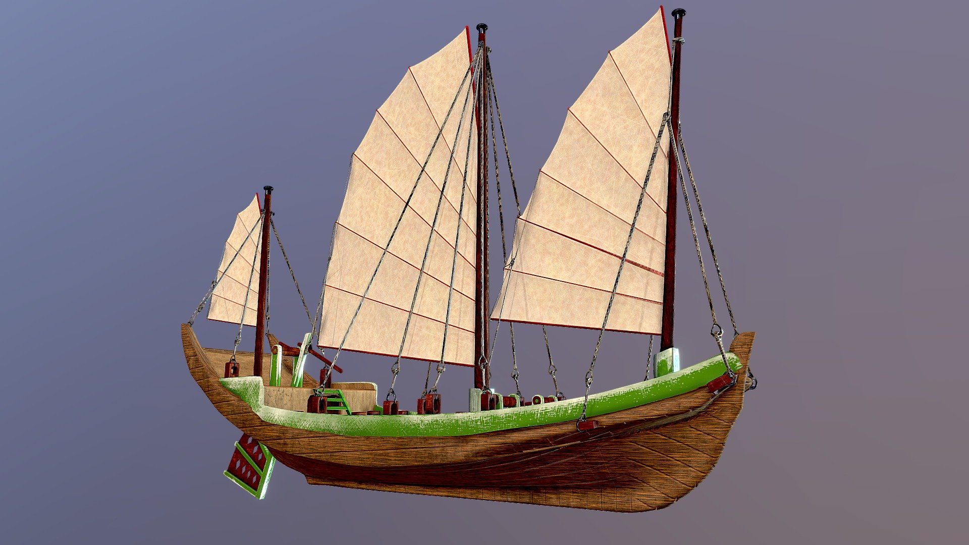 Junco-boat - 3d Model By Davidcalvocg [3ccf52a] - Sketchfab