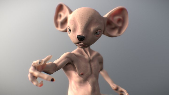 Antropomorphic Rat-man 3D Model