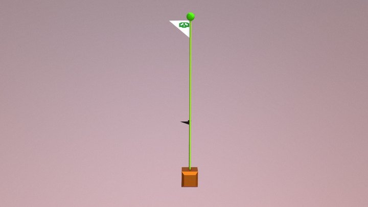 Flagpole (Super Mario Bros) – Free 3D Model STL