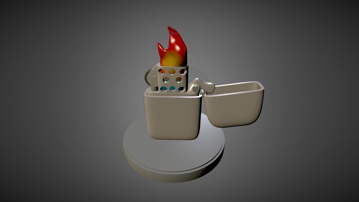 Silver-Zippo 3D Model