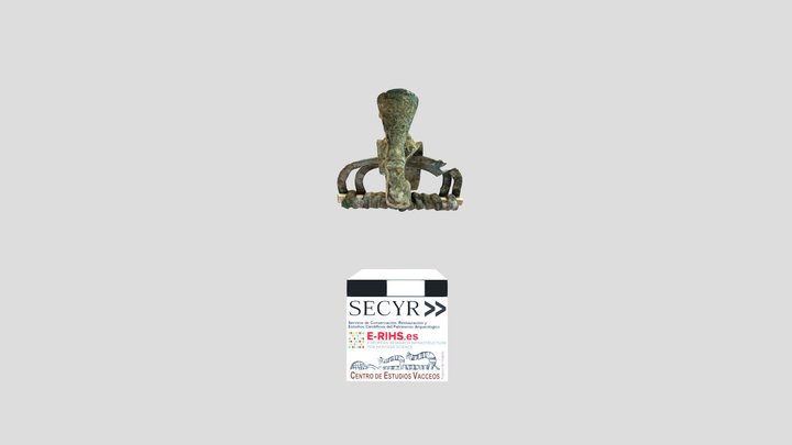 Fíbula de pie alzado (Pintia) 3D Model