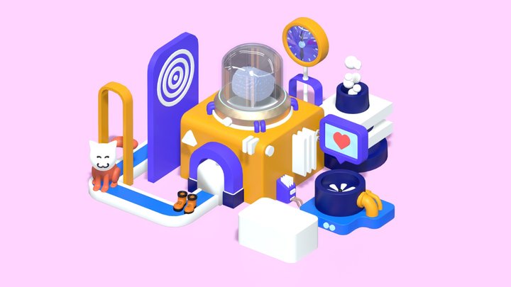 3D Brain animation 3D Model