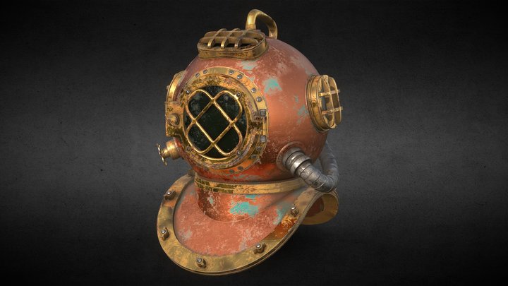 Old Diving Helmet 3D Model