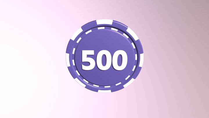 Poker Chip 500$ 3D Model