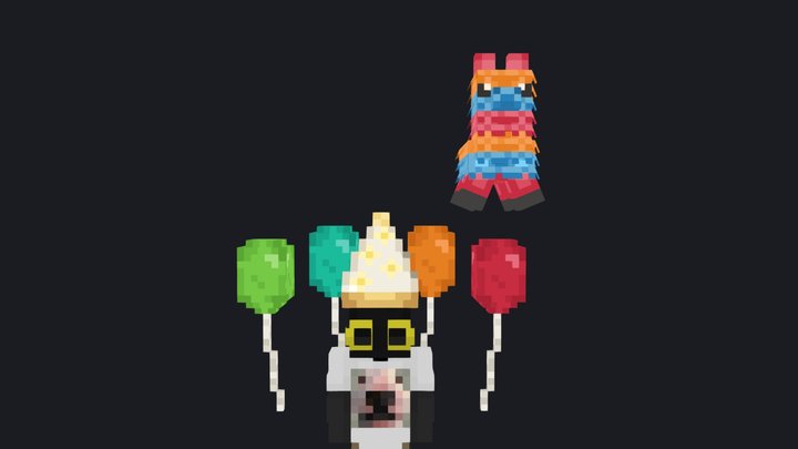 Birthday set 3D Model