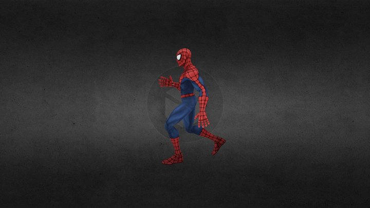 Spiderman Walking Animation 3D Model