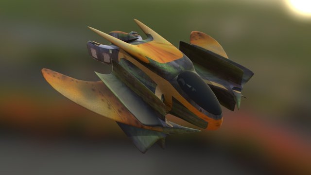 Batship fully textured 3D Model