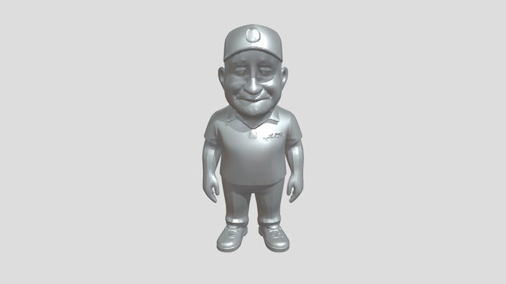 cartoonish human figurine with cap 3D Model