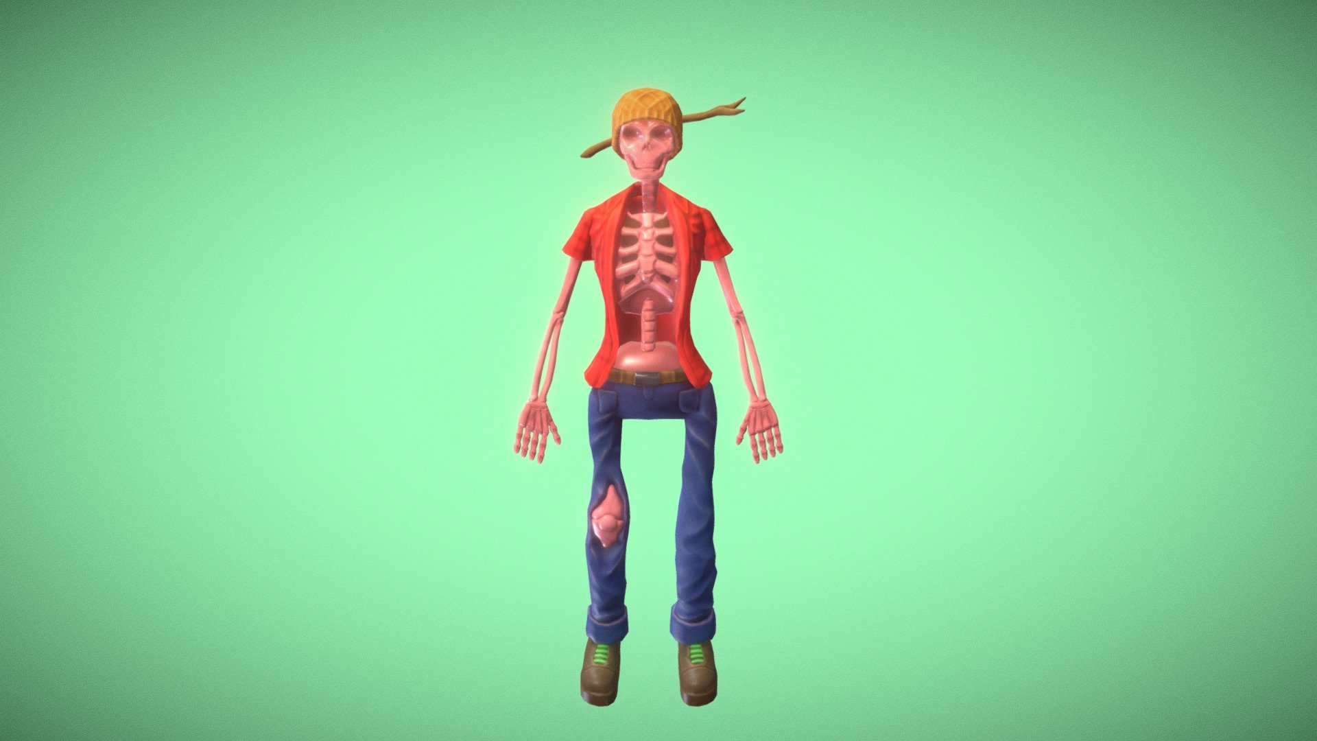 Lumberjack sculpt pose