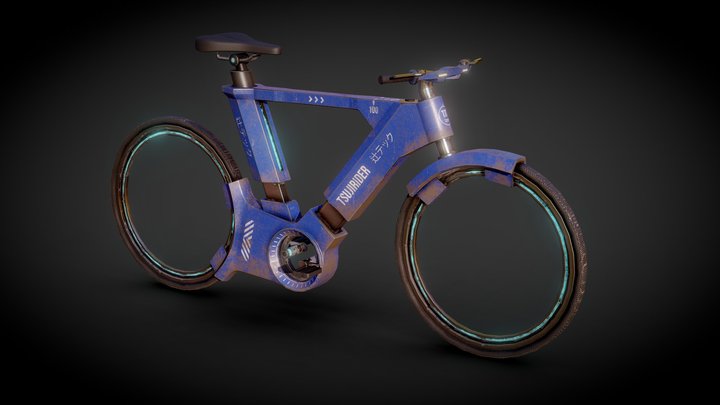Realistic - Futuristic Bike 3D Model