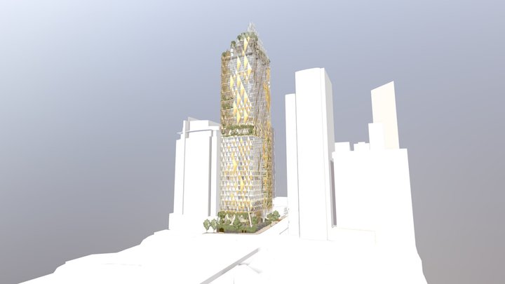 107 Mount St, North Sydney - Facade Only 3D Model
