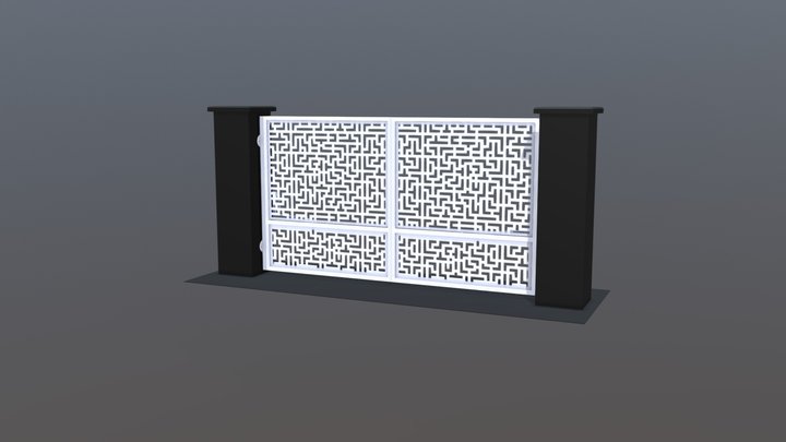Portail battant labyrinthe 3D Model