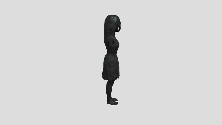 Dark humanoid figure uncolored 3d model 3D Model