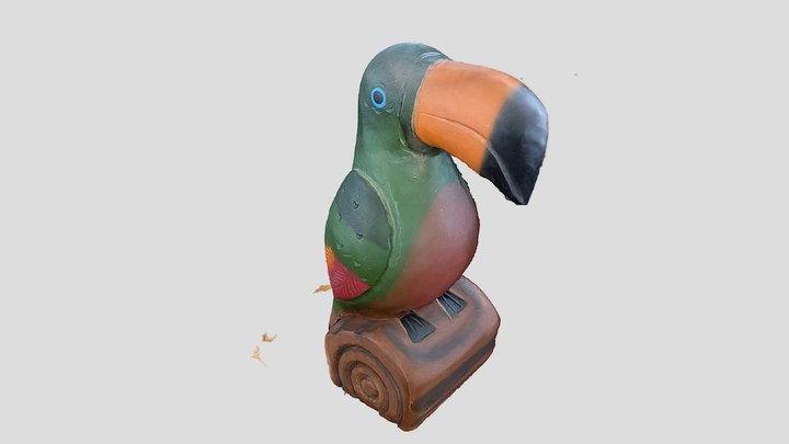 Wooden parrot 3D Model