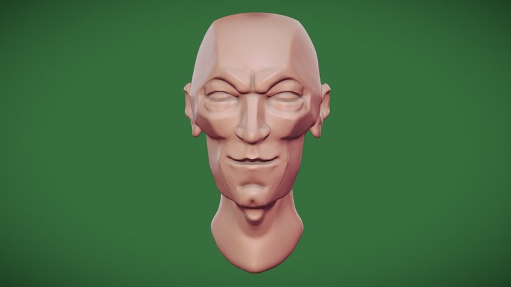 Free Stylised Head 3D Model