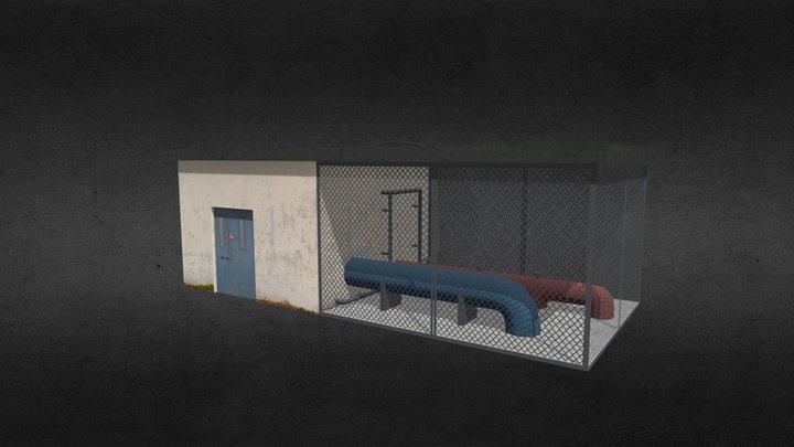 Small Water Pumping Station 3D Model