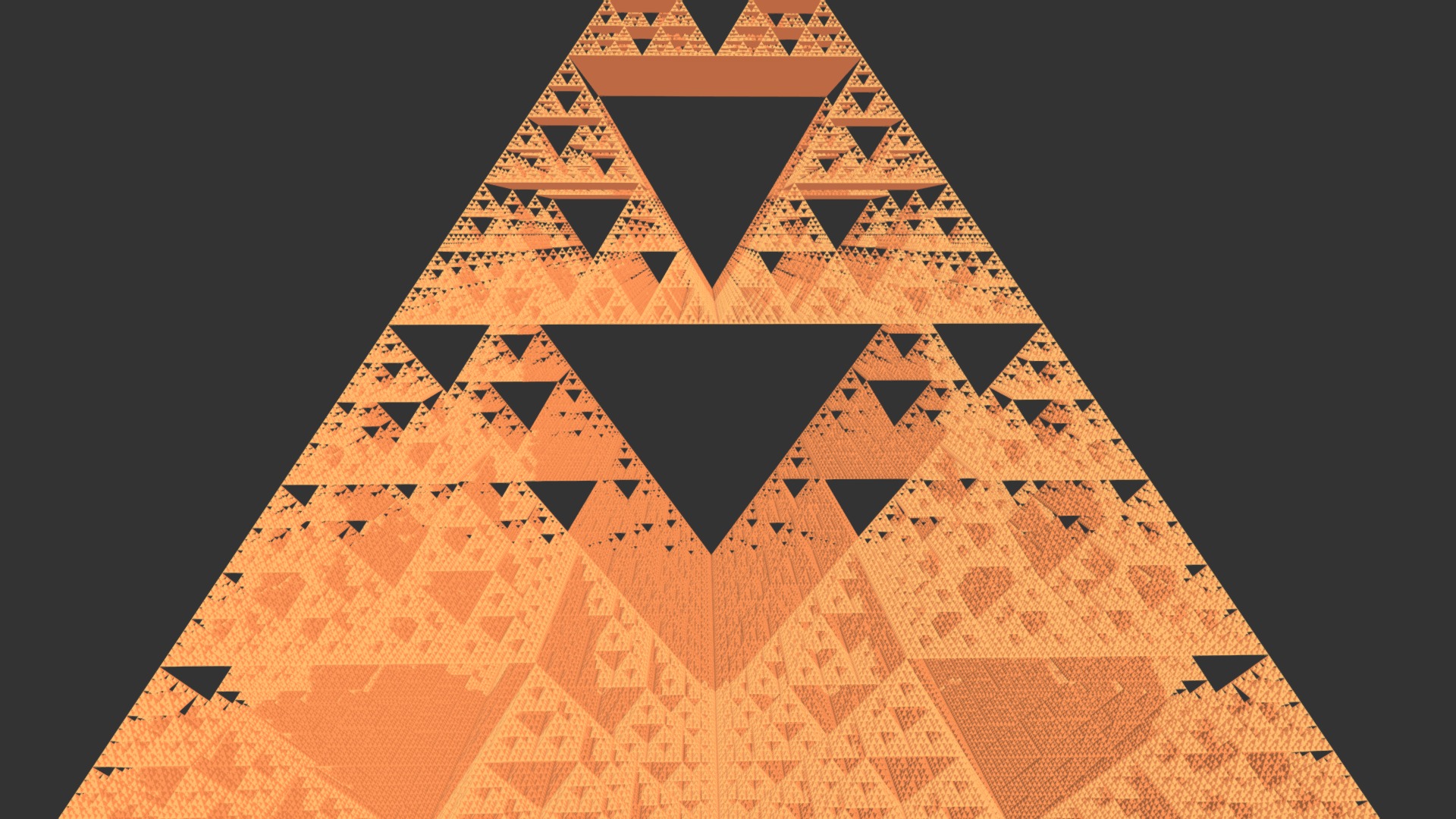 3D model Sierpinski gasket stage 8 - This is a 3D model of the Sierpinski gasket stage 8. The 3D model is about background pattern.
