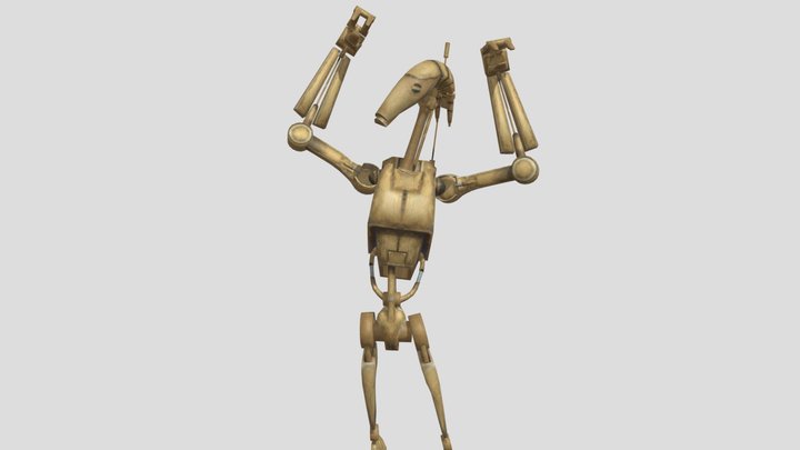 Battle droid dacing Caramelldansen 3D Model