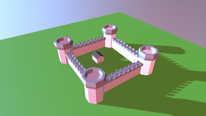 Primitive Castle 3D Model