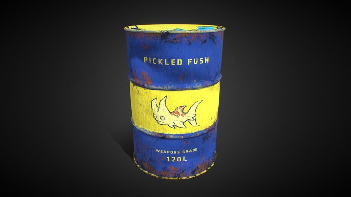 Barrel of Pickled Fush 3D Model