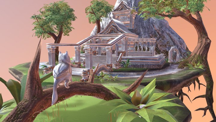 Diorama Tempel 3D Model