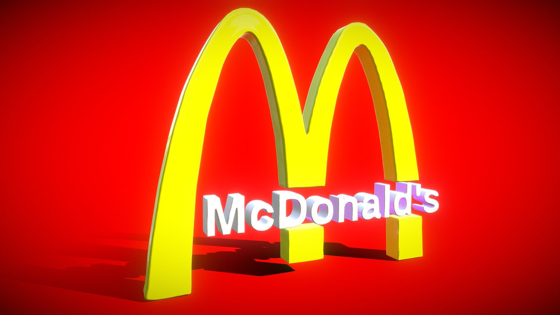 Mc Donald's Logo 3D - Buy Royalty Free 3D model by Gabriel Diego ...