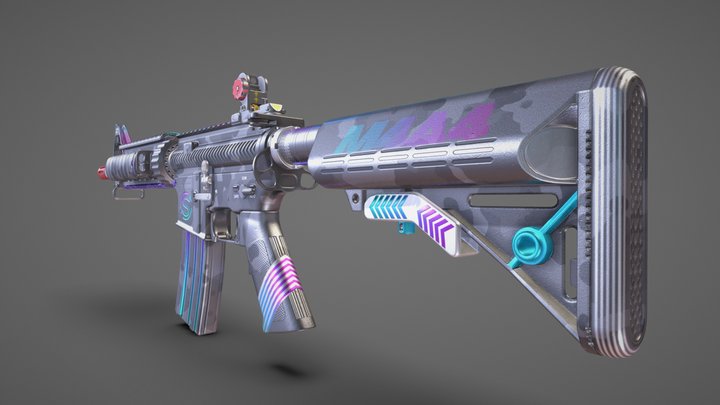 M4A4 | Night Sport 3D Model