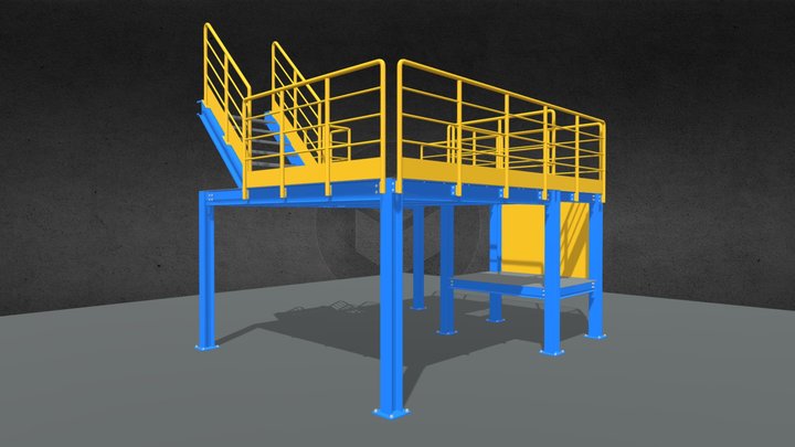 Plataforma metálica 3D Model