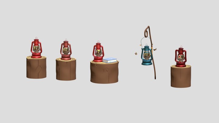 Lanterns scene XYZ Homework 3D Model