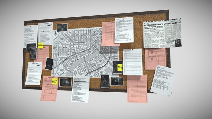 Corkboard 3D Model