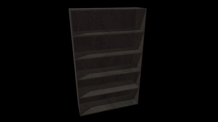 old wooden Bookshelf 3D Model