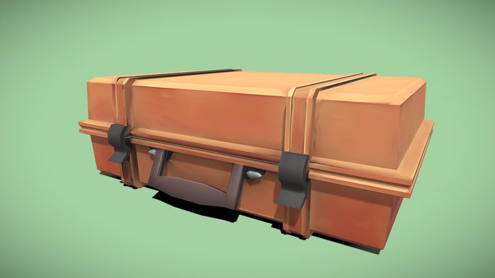 Stylized Suitcase 3D Model