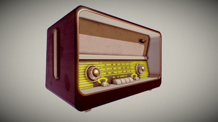 Retro Radio 3D Model