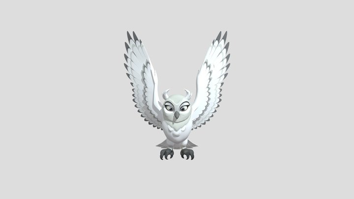 Cartoon+owl+3d+model