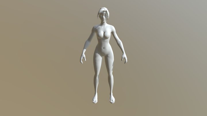 Nude Fortnut 3D Model